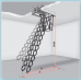 Металлическая чердачная лестница LiteStep OST-B 60x120 (280см)
